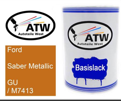 Ford, Saber Metallic, GU / M7413: 500ml Lackdose, von ATW Autoteile West.
